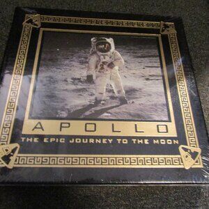 SEALED EASTON PRESS Leather Binding APOLLO MOON LANDING JOURNEY Reynolds MINT!